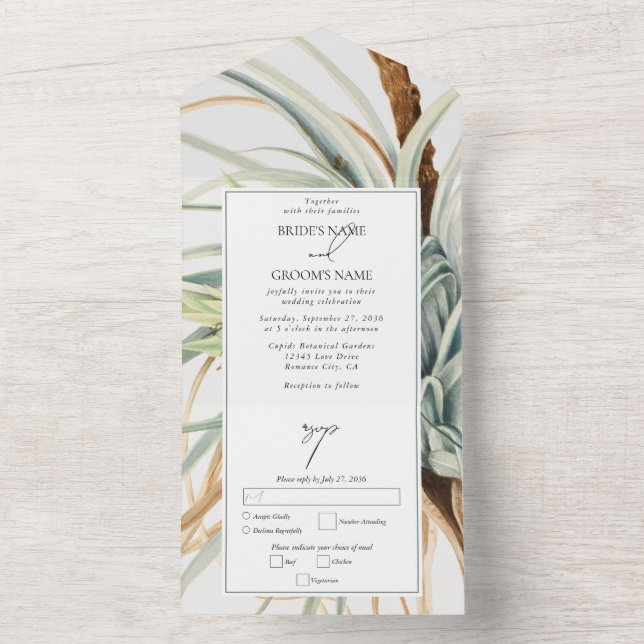 Casamento Botânico Neutral Bócio Russo com Aquarel (Interno)