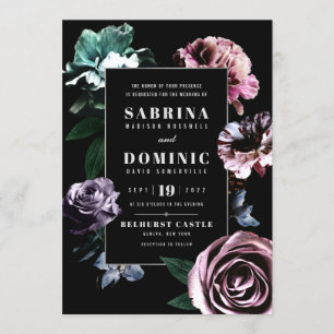 Casamento botânico romântico V ajustado convites