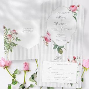 Casamento Botânico Rosa Francês Chic Romântico