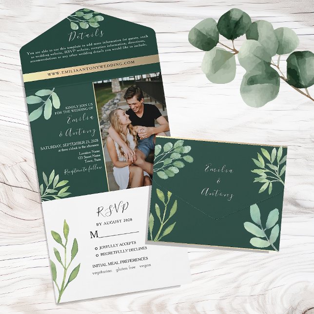 Casamento Botânico Verde Esmeralda (Criador carregado)