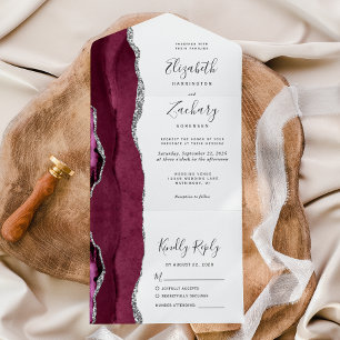 Casamento Branco Ágata Prata Borgonha
