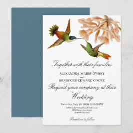 Casamento Branco Azul de Hummingbird Lily Watercol