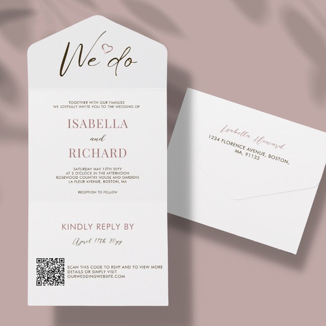 Casamento Branco | Código QR Todos num Convite (Criador carregado)