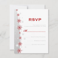 Casamento branco de cinza de prata vermelha RSVP
