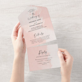 Casamento branco e cor-de-água, cor-de-rosa e na m