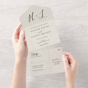 Casamento Branco e Negro Minimalista
