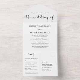 Casamento branco e preto elegante