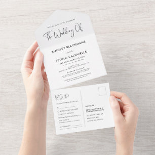 Casamento branco e preto elegante e moderno
