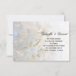 Casamento Branco Floral / Anúncio de Elopemento