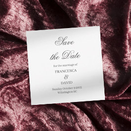 Casamento Branco Salve o Cartão de Data