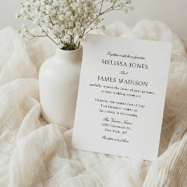 Casamento Branco Tipografia Tradicional Clássica