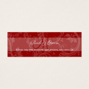Casamento branco vermelho "obrigado que você"
