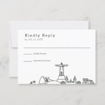 Casamento Brasileiro | RSVP de Paisagem Estilizada