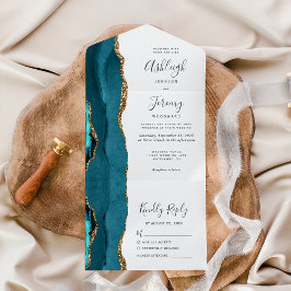 Casamento Brilho Dourado Ágata Verde