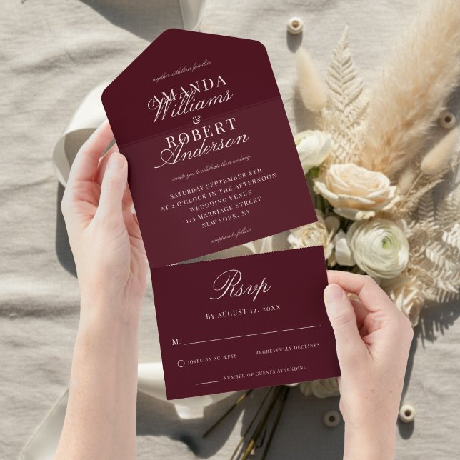 Casamento Burgundy Clássico e Elegante com Estilo  (Criador carregado)