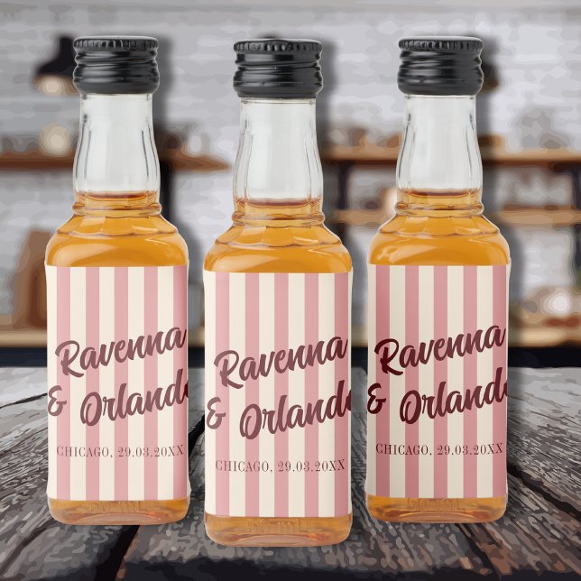 Casamento Burgundy Retro Blush Listras Rosa (Criador carregado)