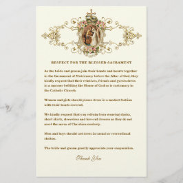 Casamento católico - Desenho religioso modesto