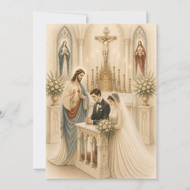 Casamento Católico Tradicional no Altar (Frente)