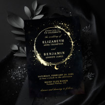 Casamento Celestial Caprichoso Elegante Dourado