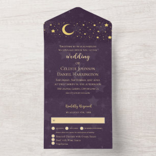 Casamento Celestial Lua e Estrelas Deep Purple