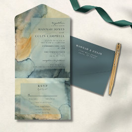 Casamento Chic Granite Blue Watercolor
