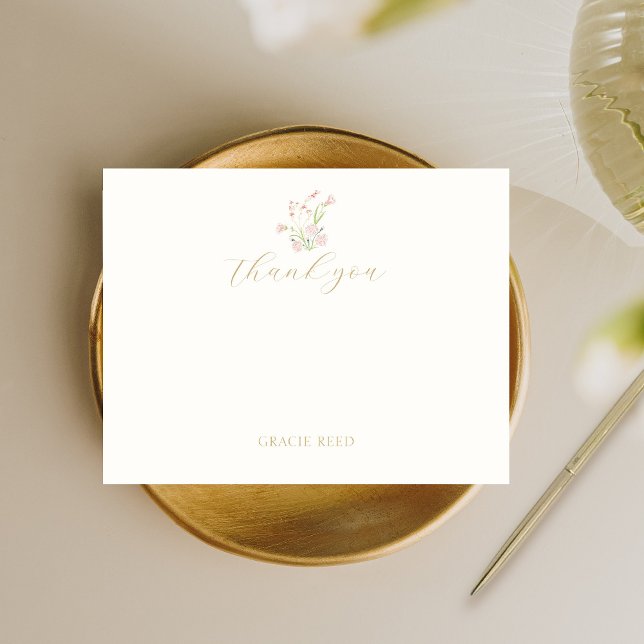 Casamento Chic & Simple Wildflower Obrigado (Criador carregado)
