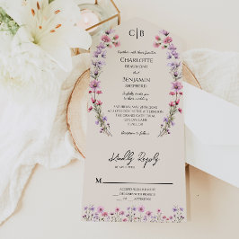 Casamento Clássico de Beige de Flor Selvagem Moder