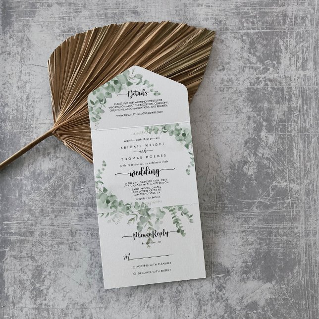 Casamento Clássico de Folhagem Eucalyptus Verde (Criador carregado)