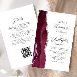 Casamento Código QR com Ágata Prata Orçamento Borg