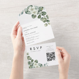 Casamento Código QR de Eucalipto Moderno Minimalis