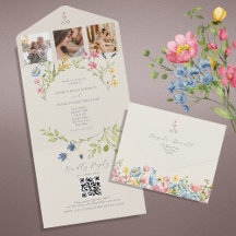 Casamento Código QR Flor Silvestre