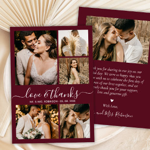 Casamento Colagem de Fotos de Amor e Agradecimento