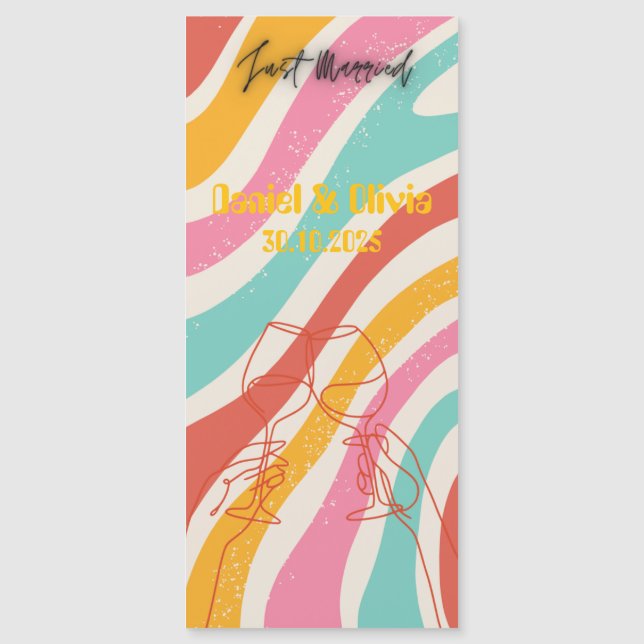 Casamento Colorido Minimalista (Frente)