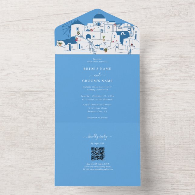 Casamento com a ilha grega de destino Santorini (Inside)