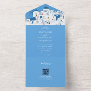Casamento com a ilha grega de destino Santorini