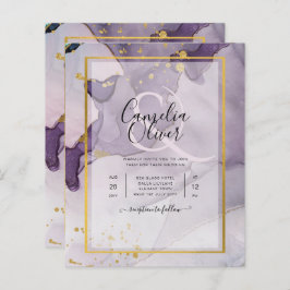 Casamento com Abstrato de Tinta Dourada de Álcool 