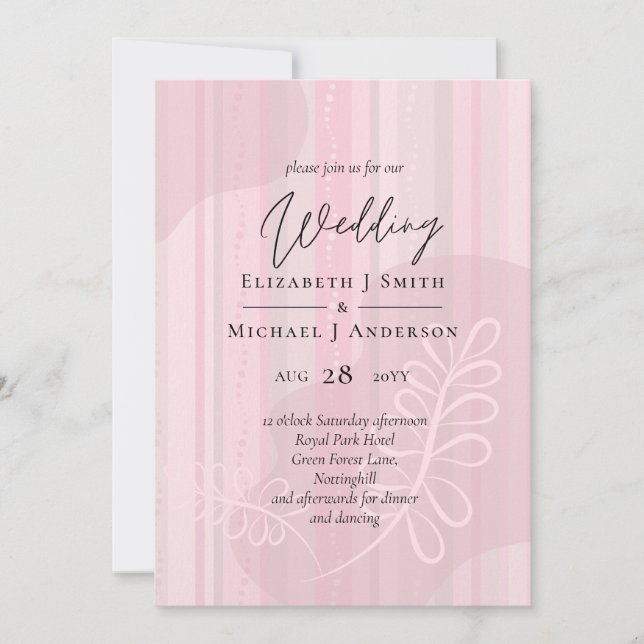 Casamento com Abstrato moderno japonês escandinavo (Frente)