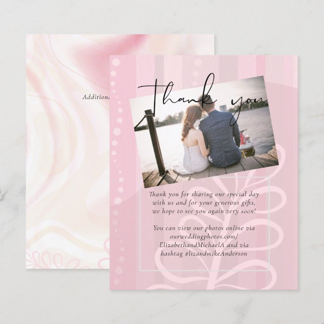 Casamento com Abstrato moderno japonês escandinavo (Frente/Verso)