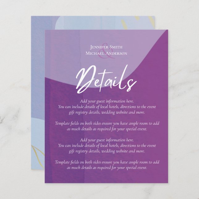 Casamento com Abstrato moderno japonês escandinavo (Frente/Verso)