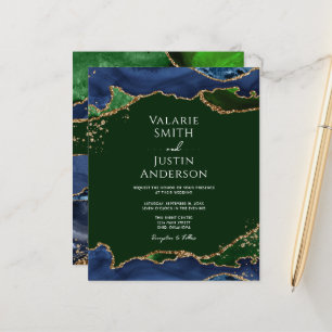 Casamento com Ágata Azul-Marinho e Verde