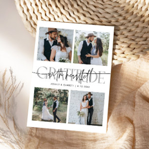 Casamento com Agradecimento Sincero Multi Foto Bra