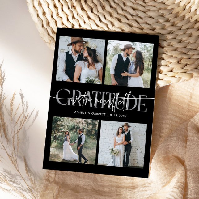 Casamento com Agradecimento Sincero Multi Foto Pre (Criador carregado)