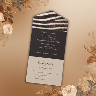 casamento com animais selvagens de pele de zebra l