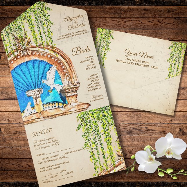 Casamento com Aquarelas pintadas à Mão Espanhola n (Criador carregado)