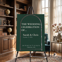 Casamento com Arco de Ouro Rosa e Verde Esmeralda