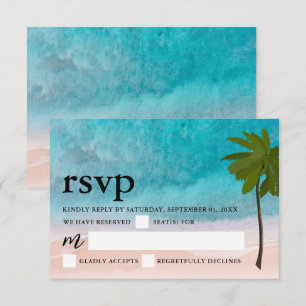 Casamento com Árvore de Palma de Ocean Beach RSVP