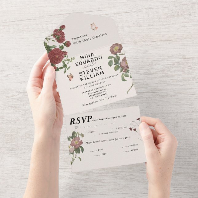 Casamento com borboletas florais venenosas (Aba destacável)
