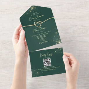 Casamento com Brilho Esmeralda e Dourado