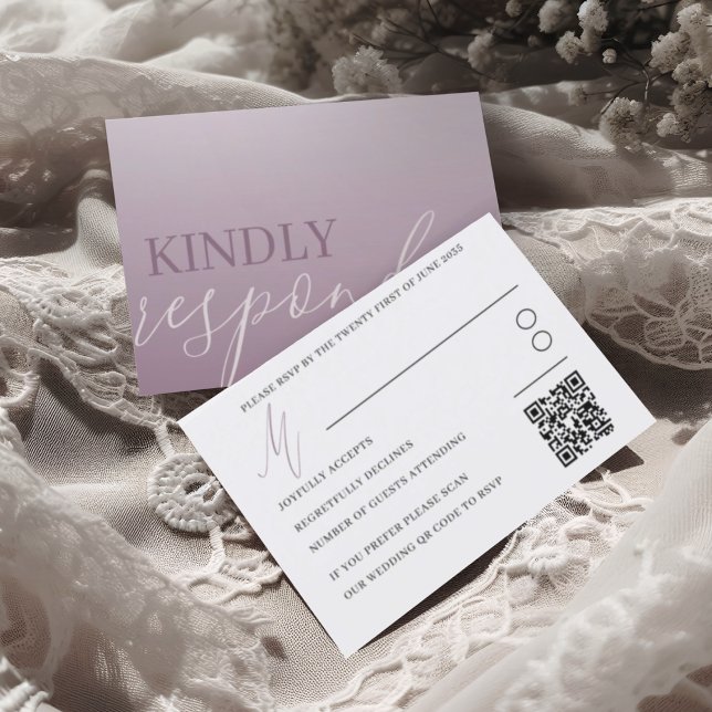 Casamento com Caligrafia RSVP RSVP Rusível Moderno (Criador carregado)