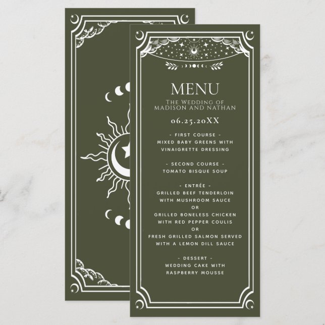 Casamento com Cartão Tarot Elegante Azul e Branco (Frente/Verso)